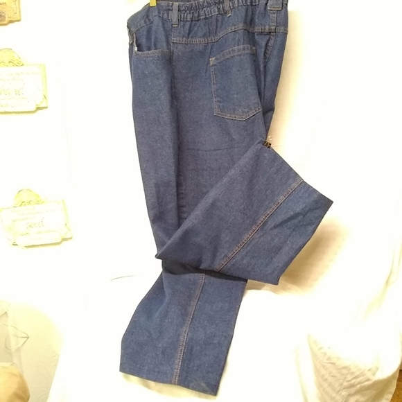 DUKE Haband Classic Men's Pants Blue Denim Relax Fit  44/M inseam 27" - Picture 3 of 8